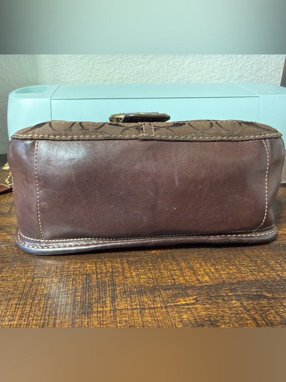 Coach Bleecker Legacy Flap Signature Canvas & Leather Shoulder Bag With Brass - Picture 5 of 16